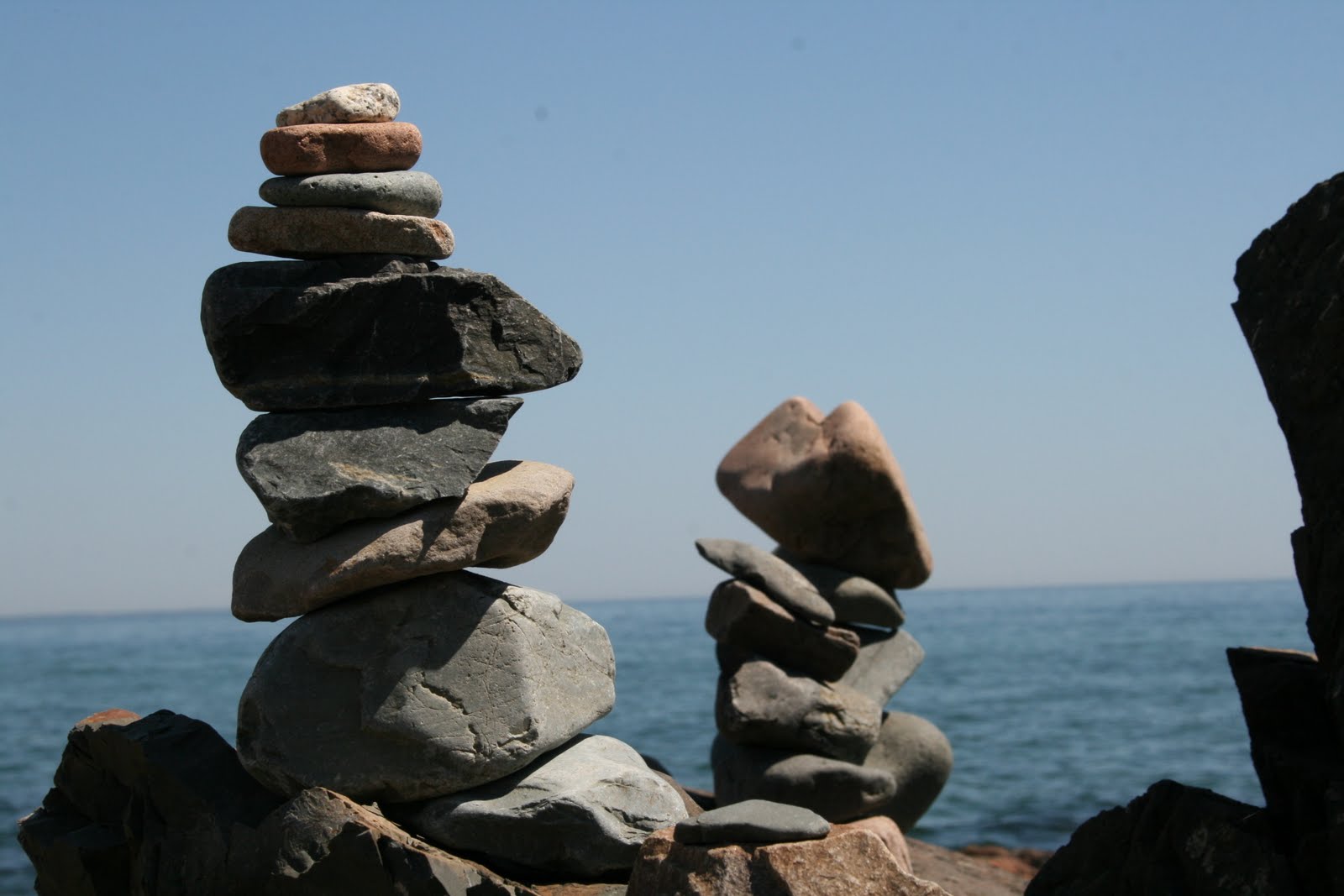 Spicebush Log Rock Cairns