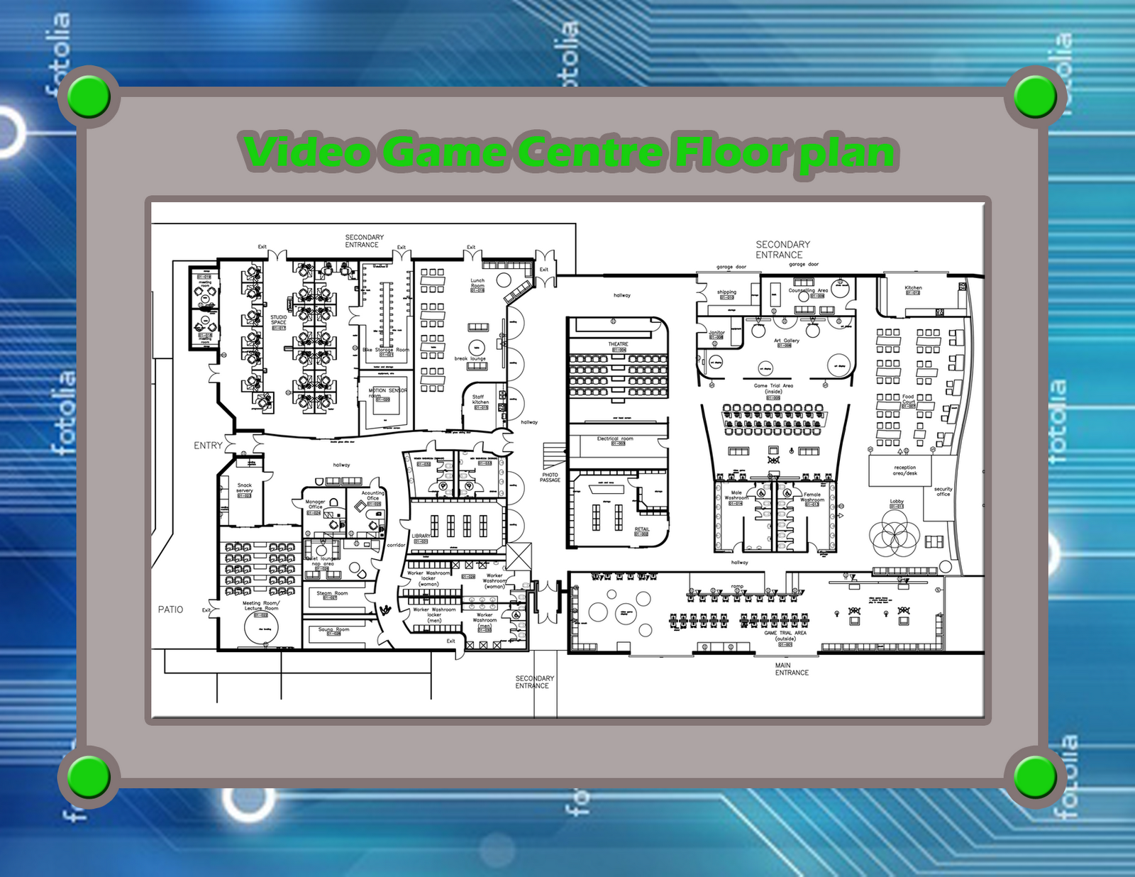 Portfolio Video Game Centre design for Harbourfront (ON)