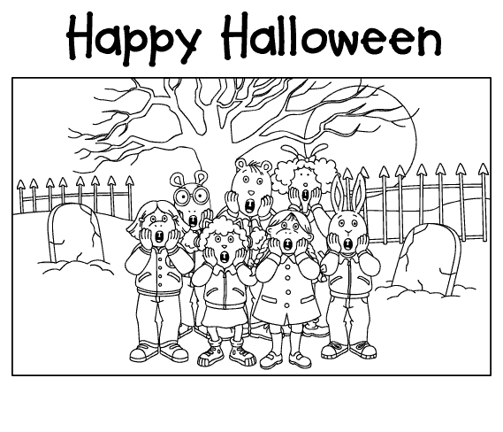 Happy Halloween Coloring Pages Printable