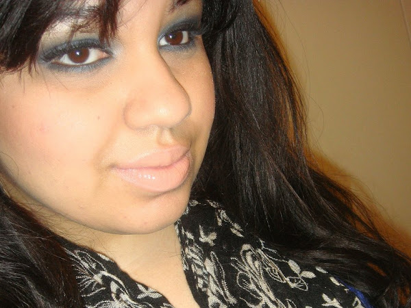 Look Of The Day: Subtle Blue Smokey Eyes with Nude Lip!
