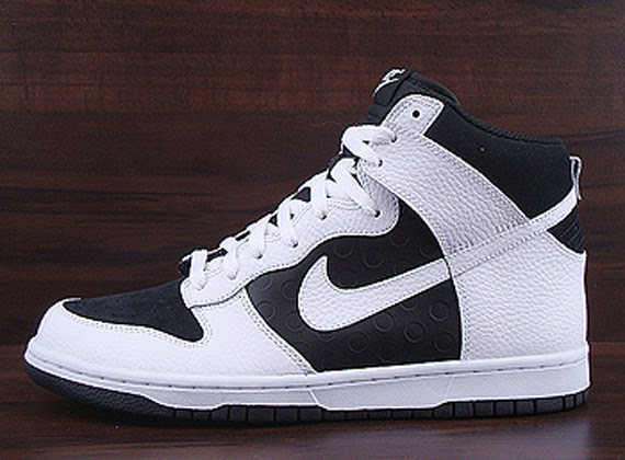 nike dunk high white black