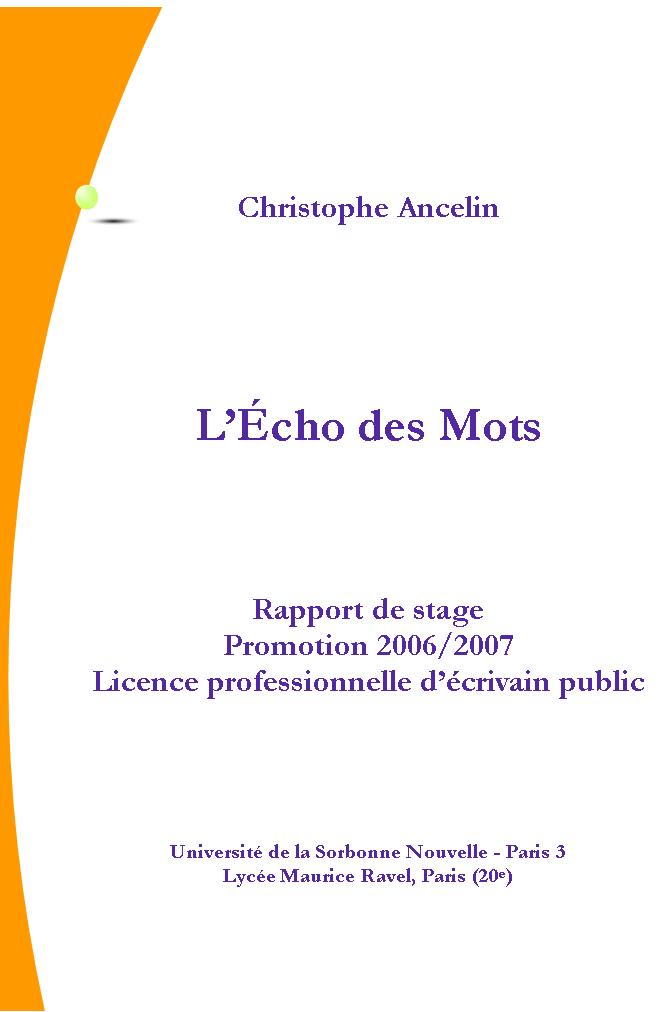 modele rapport de stage master 1 droit
