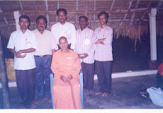 Getting Blessing from His Holiness President of Ramakrishna Math Mylapore 2006