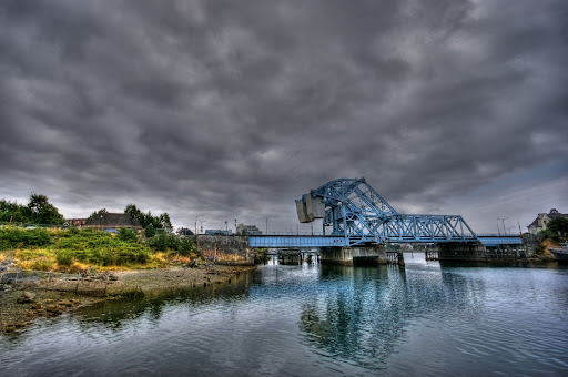 Johnson Street Bridge from Mermaid Wharf, Victoria, Canada