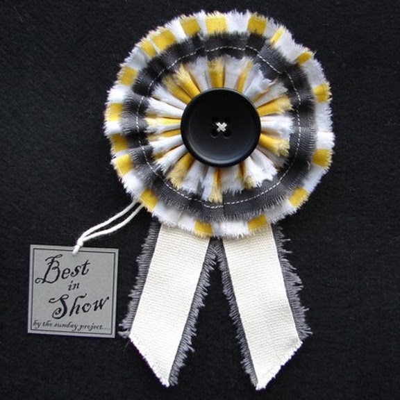 {BLACK. WHITE. YELLOW.} Best in Show Ribbon {ETSY}