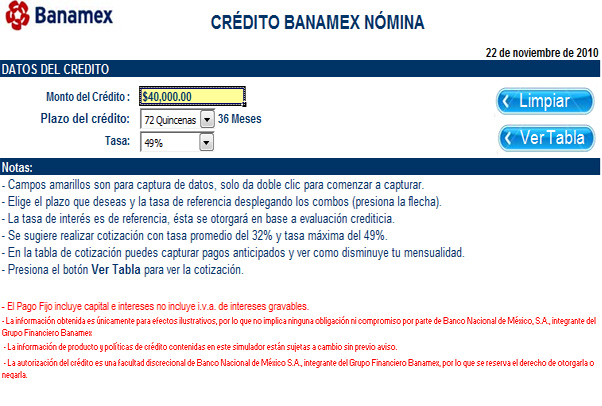 credito nomina mas barato