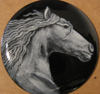 grisaille enamel spirit horse