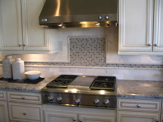 Barnyard tile backsplash installation