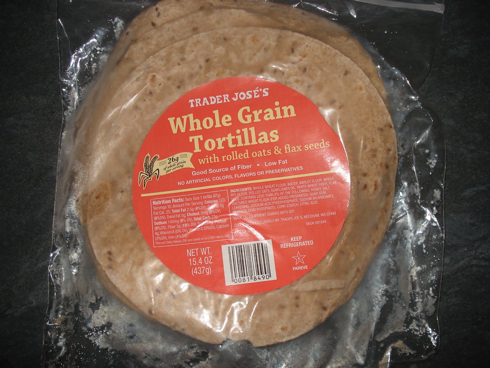 Shari Boockvar's "Nutrition Inspirations" Flax Seed Tortillas