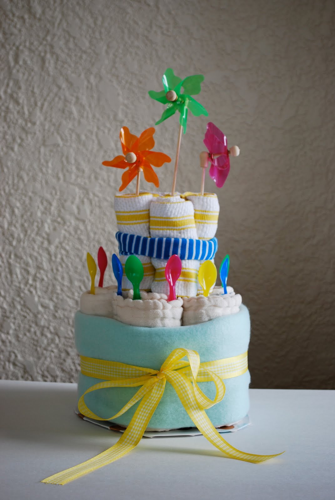 Sunrise Folk Cloth Diaper Cake