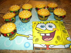 Krabby Pattie cupcakes