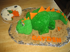 Dinasour and hatching egg smash cake