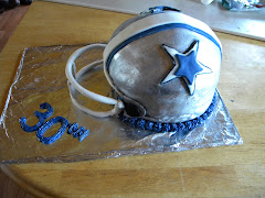 Dallas Cowboys helmet cake