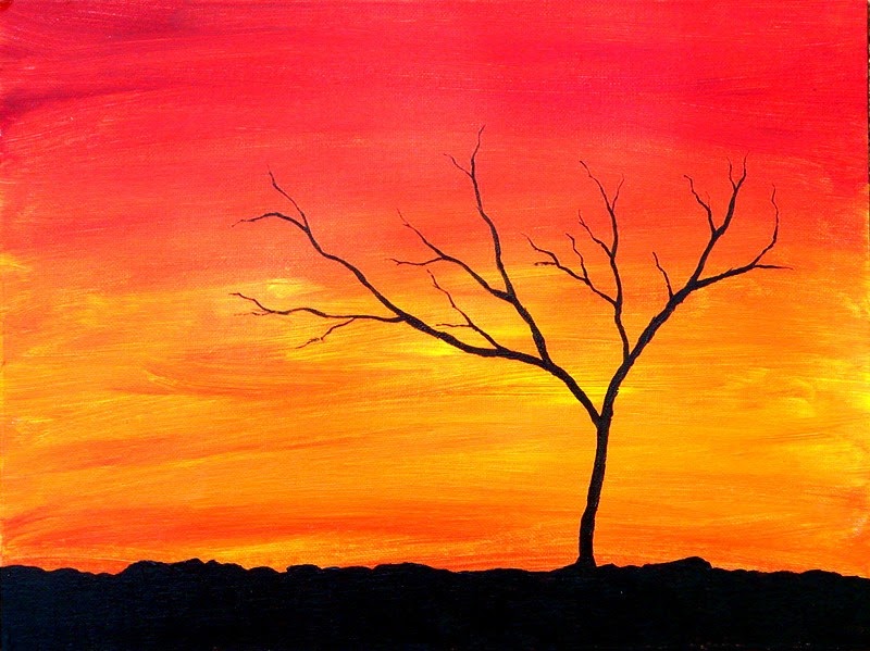 Introverted Painting: Savannah Tree Original Painting