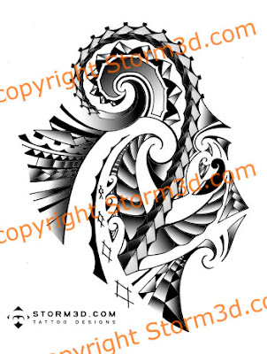 Maori Samoan tattoo design for the shoulder