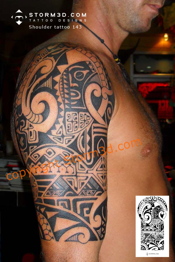 polynesian shoulder tattoo 143
