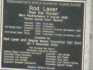 Statue of Rodney George (Rod) Laver, Rockhampton, Central Queensland, Australia