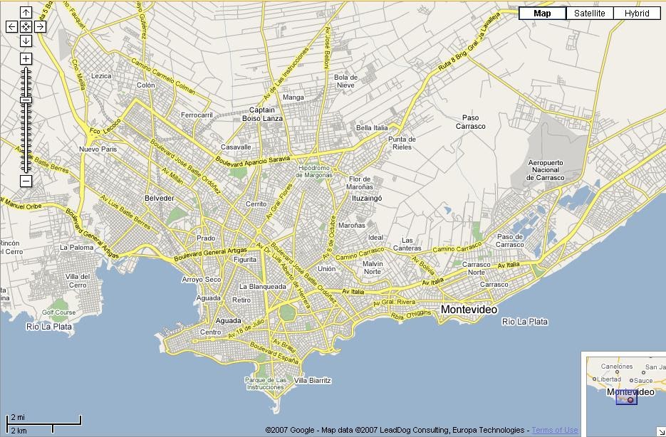 unknown artist Montevideo en Google Maps