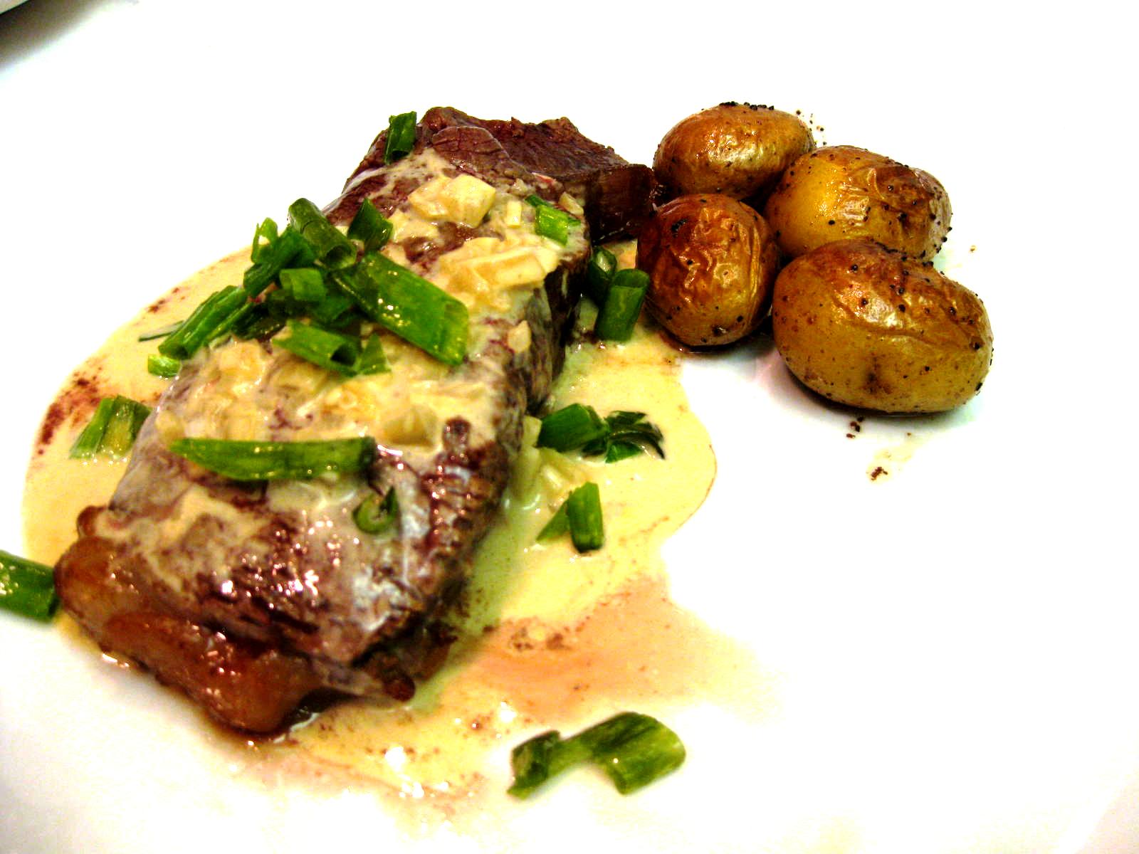 Simply scrumptious Sirloin Steak with Mustard Cream Sauce