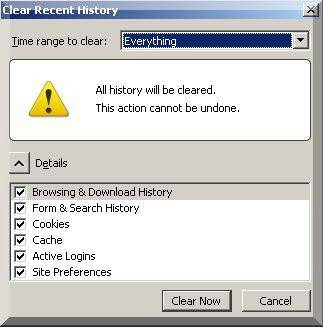 Clear History Firefox