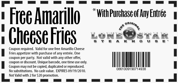 Lone star steakhouse coupons