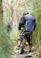 Mountain bikers on the Pinnacle Track - 6th April 2008