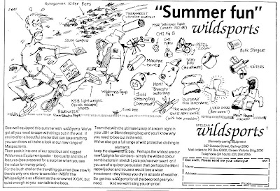 Summer Fun - Wildsports advert from Action Outdoor Australia Magazine, Apr/May 1987