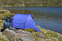 Campsite beside upper Snowdrift Tarn, Nevada Peak - 6th February 2010