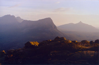 Mt Ossa and Mt Pelion East from Lake Helios - 12th April 2002