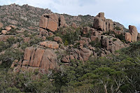 Granite outcrops at the Wineglass Bay Saddle - 19th September 2009