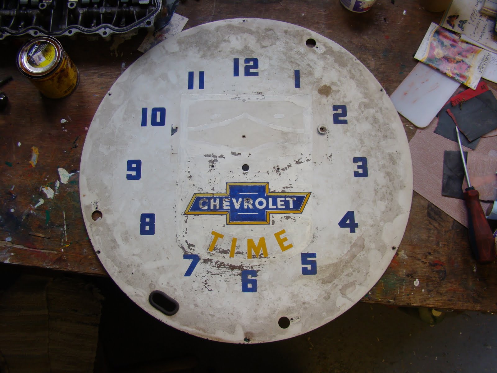 The World of JEK Old Chevrolet Dealership Clock.