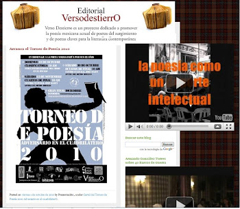 RCA 2010. Entrada del blog de Verso destierro en que se presenta el Torneo de Poetas.