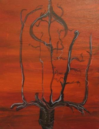 Acrylic on Canvas:  Reaching