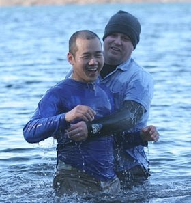 Baptism in Walden Pond