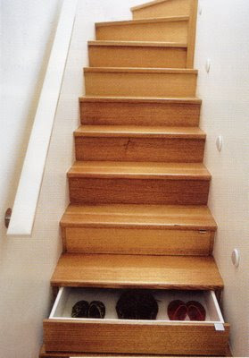Stair front drawers