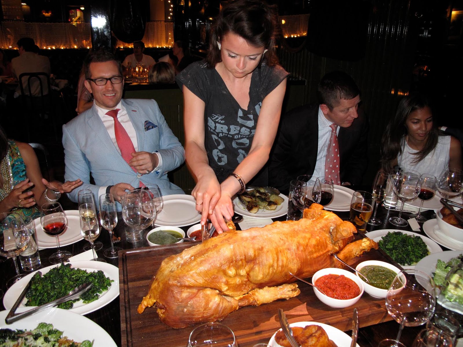 Terroir Wines NYC Magnum Opus Suckling Pig Roast Dinner