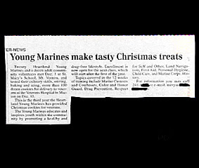 funny stupid news headline young marines make tasty christmas treats