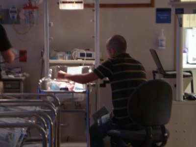 B and Lennon in the Nursery