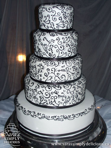 square black and white wedding cakes. Black and White Wedding Cakes