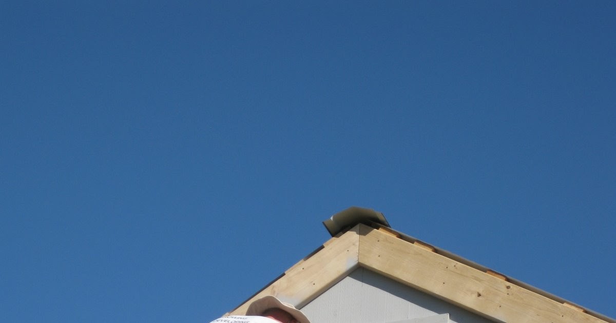 The Beaumont Barn Siding the upper gable and installing the gable vent