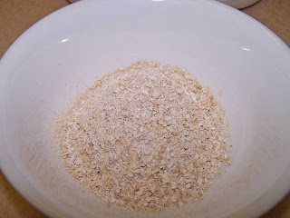 Regular oatmeal ground in the food proccessor