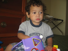 He loved this shape sorter from Grammie Loar