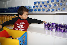 Mateo grocery shopping at the Childrens Museum