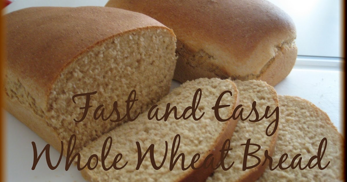 Savory Seasonings Fast and Easy Whole Wheat Bread