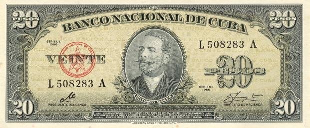 antonio maceo - 20 pesos