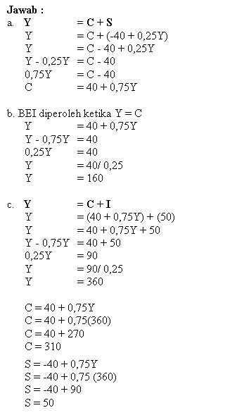 Ekonomi Kelas X Contoh Soal Perhitungan Matematis 2