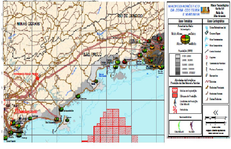 BACIAS AÉREAS RIO DE JANEIRO E SAO PAULO E PRINCIPAIS EMPRESAS NA REGIAO COSTEIRA
