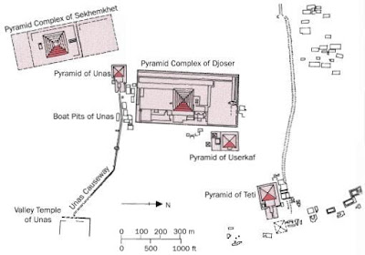 Mapas y planos - Página 4 Pyramid+complex+of+sekhemkhet+plan+djoser+pyramid+unas+pyramid+valley+temple+of+unas+pyramid+of+teti+saqqara+plan