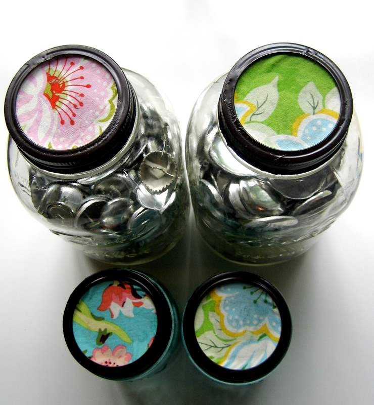 Craft Room Organization Fabric Lid Jar Tutorial The Cottage Mama