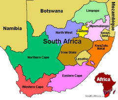 Map of Southern Africa